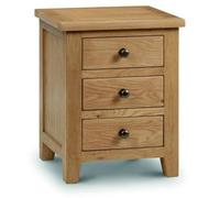 Marlborough Oak 3 Drawer Bedside Cabinet