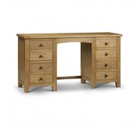 Marlborough Oak 8 Drawer Double Dressing Table