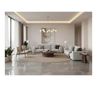 Marlborough Opalus Marble Grey Matt Porcelain Tile (15 Pack - 5 Box - 10.75M2 ) - Tv Room - Floor & Wall Tile -Based On Turkish Silver Marble