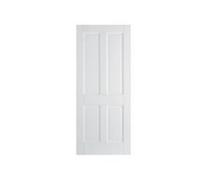 Marlborough Pack Of 1 (Total 1 Unit) Canterbury White Primed 4 Panel Door - 35mm (T) X 610mm (W) X 1981mm (H)