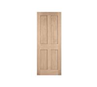 Marlborough Pack Of 1 (Total 1 Unit) London Oak 4 Panel Pre-Finished Internal Door - 35mm X 686mm X 1981mm