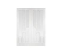 Marlborough Pack Of 1 (Total 1 Unit) Lpd Coventry White Primed Door Pair - 40mm (T) X 1372mm (W) X 1981mm (H)