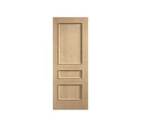 Marlborough Pack Of 1 (Total 1 Unit) Lpd Oak Toledo 3 Panel Pre-Finished Fire Door Fd30 - 44mm X 726mm X 2040mm
