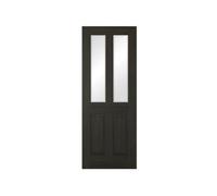 Marlborough Pack Of 1 (Total 1 Unit) Lpd Richmond Smoked Oak 2 Glass Panel Pre-Finished Internal Door - 35mm X 686mm X 1981mm