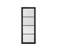 Marlborough Pack Of 1 (Total 1 Unit) Lpd Soho Reeded Glazed Internal Door Black - 35mm X 533mm X 1981mm