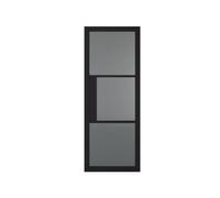 Marlborough Pack Of 1 (Total 1 Unit) Lpd Tribeca Black Primed Glazed 3 Tinted Glass Panel Internal Door - 35mm X 762mm X 1981mm