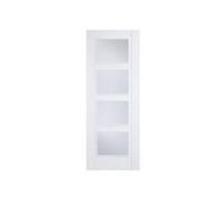 Marlborough Pack Of 1 (Total 1 Unit) Lpd White Primed 4 Glass Panel Raised Moulding 2 Side Door - 35mm (T) X 838mm (W) X 1981mm (H)