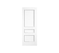 Marlborough Pack Of 1 (Total 1 Unit) Lpd White Primed Toledo 3 Panel Fire Door Fd30 - 44mm (T) X 762mm (W) X 1981mm (H)