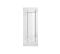 Marlborough Pack Of 1 (Total 1 Unit) Manhattan White Primed Fd30 Fire Door - 44mm (T) X 762mm (W) X 1981mm (H)