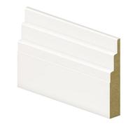Marlborough - Pack Of 20 - Chamfered Stepped White Primed Mdf Architrave - 18mm X 94mm X 2200mm