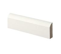 Marlborough - Pack Of 5 - Bullnose White Fully Finished Mdf Architrave - 18mm X 69mm X 2100mm