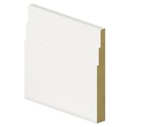 Marlborough - Pack Of 5 - Square Stepped White Primed Mdf Architrave - 18mm X 69mm X 2200mm
