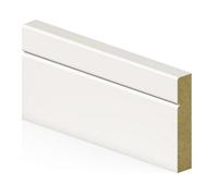 Marlborough - Pack Of 5 - V-Groove White Primed Mdf Architrave - 18mm X 94mm X 2100mm
