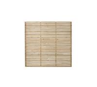 Marlborough Pack Of 8 (Total 8 Unit) Pressure Treated Contemporary Slatted Fence Panel - 6Ft X 6Ft (1.8M X 1.8M)