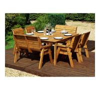 Marlborough Traditional Eight Seater Table Set With 2 Benches & 4 Chairs