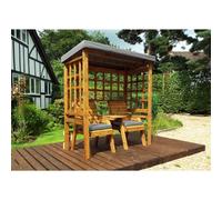 Marlborough Traditional Harvey Twin Seat Arbour With 2 X Chair Cushion Grey