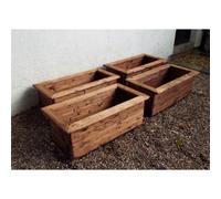 Marlborough Traditional Large Wooden Trough Planter X 4