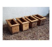 Marlborough Traditional Regular Wooden Trough Planter X 4