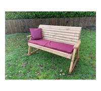 Marlborough Traditional Three Seater Rocker With 1 X Winchester Cushion Burgundy, 1 X Scatter Cushion Burgundy & 1 X Fitted Cover