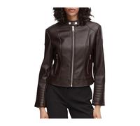 Marlene Caribou PU Moto Jacket - female - Guess - Leather Jackets - Brown - M - Jackets M