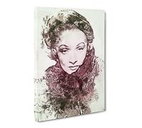 Marlene Dietrich Canvas Print | Gallery Wrapped 30mm Frame Wall Art | 20x14 inches | Ready to Hang | Modern Picture | Living Room Bedroom Lounge Office