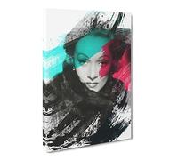 Marlene Dietrich V2 Canvas Print | Gallery Wrapped 30mm Frame Wall Art | 20x14 inches | Ready to Hang | Modern Picture | Living Room Bedroom Lounge Office