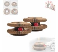 Marlene Kitty Cat Kurlz Toy, Foldable Cat Toy Round Accordion Kitty Curl Scratching Board Magic Organ Scratcher Accordion (2pcs)