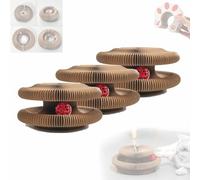 Marlene Kitty Cat Kurlz Toy, Foldable Cat Toy Round Accordion Kitty Curl Scratching Board Magic Organ Scratcher Accordion(3pcs)