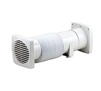 Marley Bathroom Extractor Fan 5 Inch 5" In-line Ventilation Without Timer Flexible Ducting Kit Included Wall or Ceiling Mounted Kitchen Bathroom Shower Wet Room WC
