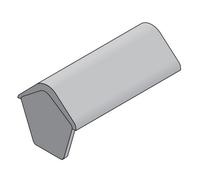 Marley Concrete Ridge Block End 90deg - Smooth Grey