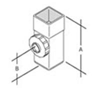 Marley Flowline RFB91 Square Downpipe Access Pipe 65mm White