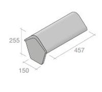 Marley Modern Concrete Stop End Ridge 457mm - Smooth Grey