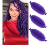 Marley Twist 20 Inch 3 Bundles Pre Sponge Afro Hair for Black Women 20 Inch Purple