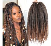 Marley Twist Afro Twist Braiding Hair,18 Inch, 100g Per Pack,33+3 Strands Pack, Faux Locs Crochet Synthetic Hair Extensions For Black Afro Women (1 Pack - #T30)