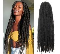 Marley Twist Braiding Hair 24" MarleyTwist Hair Long Cuban Twist Hair Marley Afro Curly Synthetic Crochet Hair Marley Hair Extensions 8 Packs