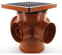 Marley Underground Drain Bottle Gully with Back Inlet plugged 110mm UG50D