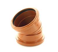 Marley Underground Drain Push Fit PVC 30° 110mm Bend UB4300 Double Socket Elbow