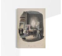 Marley's Ghost A Christmas Carol Charles Dickens John Leech | Antique Print, Vintage Wall Art, Poster, ebenezer scrooge Artwork, Picture, Home Decor