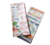 Marley's Monsters Scrap Felt Mop Pads (Set of 2) - Reusable Mop Head Refills for Swiffer Sweeper - Washable Cotton Floor Duster & Wet Mop - Zero Waste Made in USA (Surprise Prints)