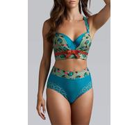 Marlies Dekkers Gaia Blue And Green Plunge Balcony Bra size 70F | Bikinis Outlet | Women | Blue 70F