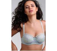 Marlies Dekkers Mariposa Sparkling Iridescent Aqua Balcony Bra size 80C | Bras Outlet | Women | Cyan 80C