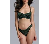 Marlies Dekkers Rhapsody Black Green Leopard Balcony Bra size 70D | Bras Outlet | Women | Black 70D