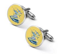 Marlin And Sails Mens Classic Cufflinks Custom Shirt Cuff Links Jewelry Accessories for Business Wedding 0.7" 0.8"