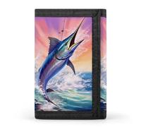 Marlin Fish Swordfish Trifold Wallet Cute Card Slots Holder Clutch Purse Wallets for Men Women