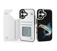 Marlin Swordfish Eating Fish Printed Flip Phone Cases Compatible with iPhone 17