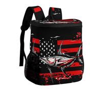 Marlin Swordfish Fish State U.S Flag Cooler Backpack Insulated Ice Chest Bag Lunch Box Rucksack for Men Women
