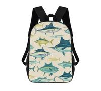 Marlin Tuna Fish Travel Laptop Backpack for Work Business Large Computer Bag Daypack 17 Inch