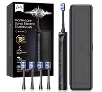 Marlincare Electric Sonic Toothbrush for Adults, 180 Days Life (Black)