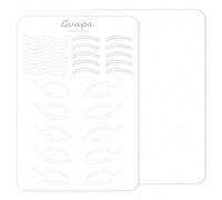 MARLLOGIVA 2pcs White Permanent Makeup Practice Eyeliner Skin Silicone Latex Eyes Silicone Practice Mat Template for Precision Training (White Skin)