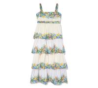 MARLO Serenity floral-embroidered maxi dress - White 3-4